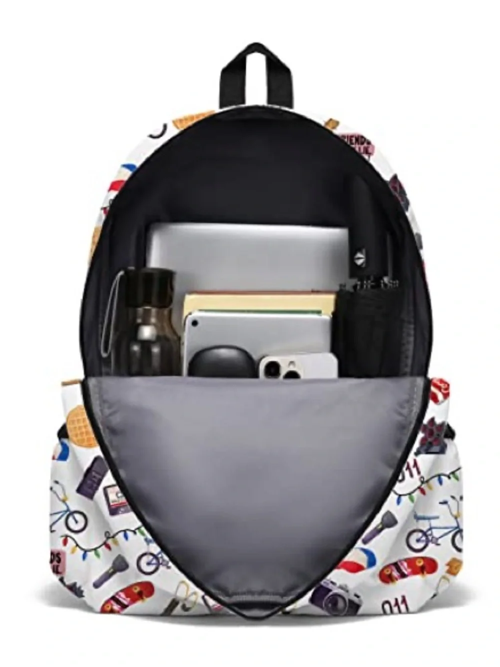 Friends Don't Lie White Graphic Backpack - Women